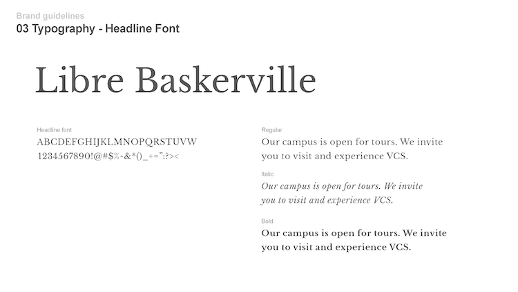 VCS Brand Guide - Type